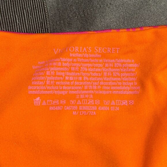 NWT VICTORIA'S SECRET Pink Palm Knotted Bralette Bikini Set Size XL & M - Picture 11 of 14